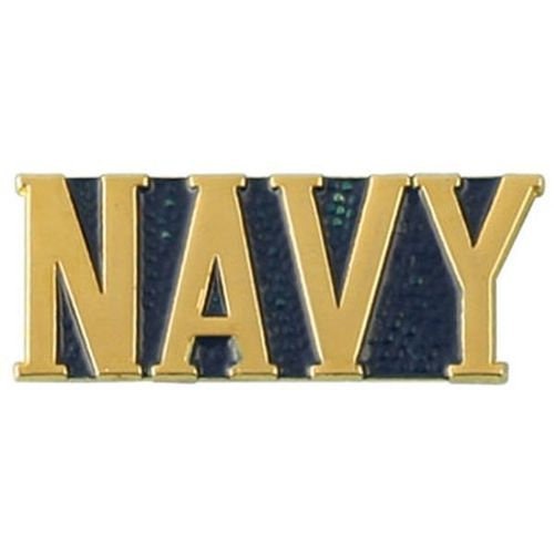 NAVY (SILVER) Lapel Pin - United States Navy USN Military Enamel Pin for Backpack Tie Shirt Trading Button Pinback Craft Supply