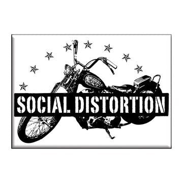 SOCIAL DISTORTION Motorcycle Stars Logo Magnet - 2.5x3.5 Inch - Magnet for Refrigerators and Lockers - Rock Band Craft Supply(Fridge Magnet)