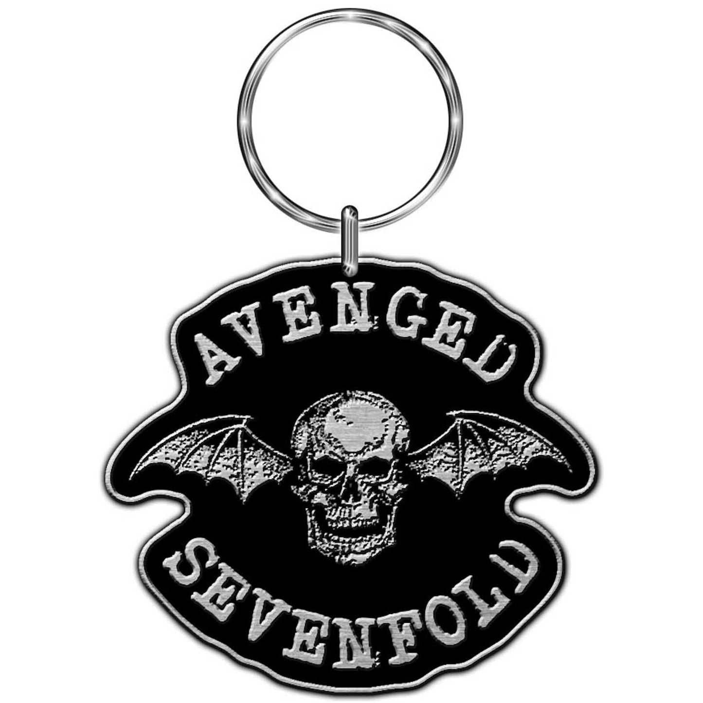 AVENGED SEVENFOLD Metal Keychain - Avenged Sevenfold A7X Death Bat Band Logo Design Heavy Metal - Rock Band Keyring Keyfob