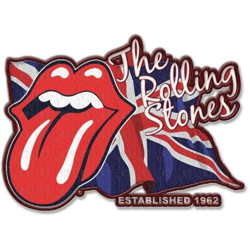 THE ROLLING STONES Patch - Approx 3.5x2.5 Inch - Lick British Flag Rock Band Embroidered Patch Applique Craft Supply - Officially Licensed