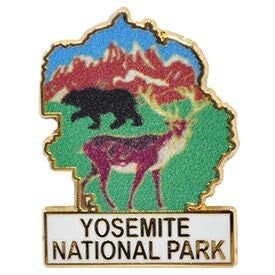 YOSEMITE National Park Map Lapel Pin - Enamel Pin for Backpack Tie Shirt Trading Button Pinback Craft Supply