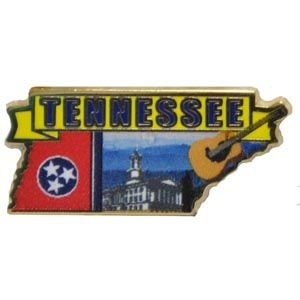 TENNESSEE STATE Map Lapel Pin - Tennessee Shaped Pin Enamel Pin for Backpack Tie Shirt Trading Button Pinback Craft Supply