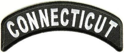 CONNECTICUT STATE Rocker Biker Motorcycle Embroidered Patch Craft Supply