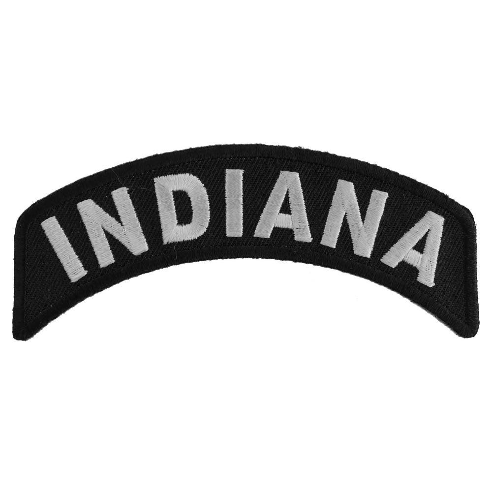 INDIANA STATE Rocker Biker Motorcycle Embroidered Patch Craft Supply