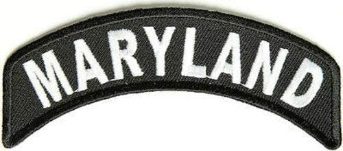 MARYLAND STATE Rocker Biker Motorcycle Embroidered Patch Craft Supply
