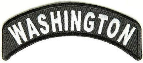 WASHINGTON STATE Rocker Biker Motorcycle Embroidered Patch Craft Supply