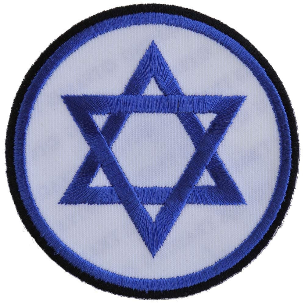 STAR OF DAVID Jewish Christian Blue Embroidered Patch Craft Supply