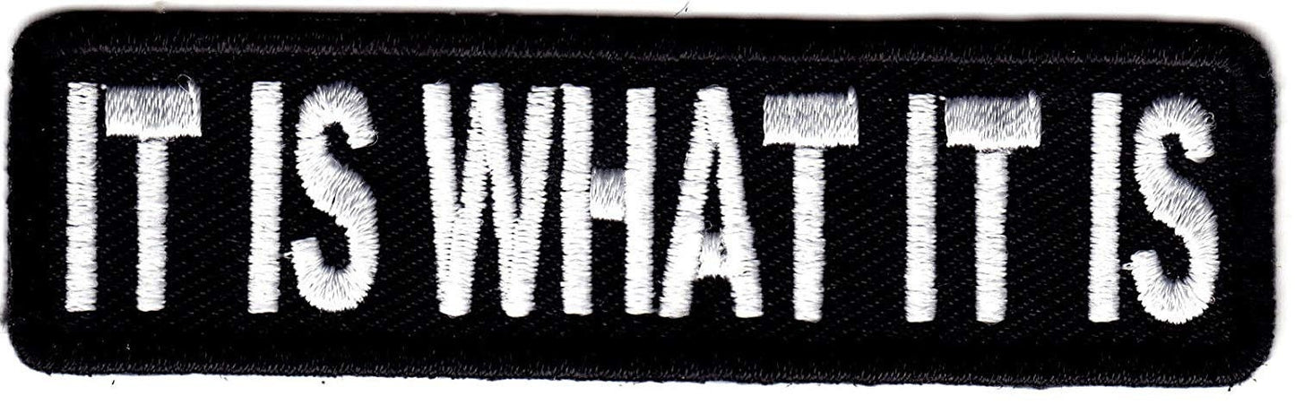 It Is What It Is Funny Biker Motorcycle Embroidered Patch Craft Supply