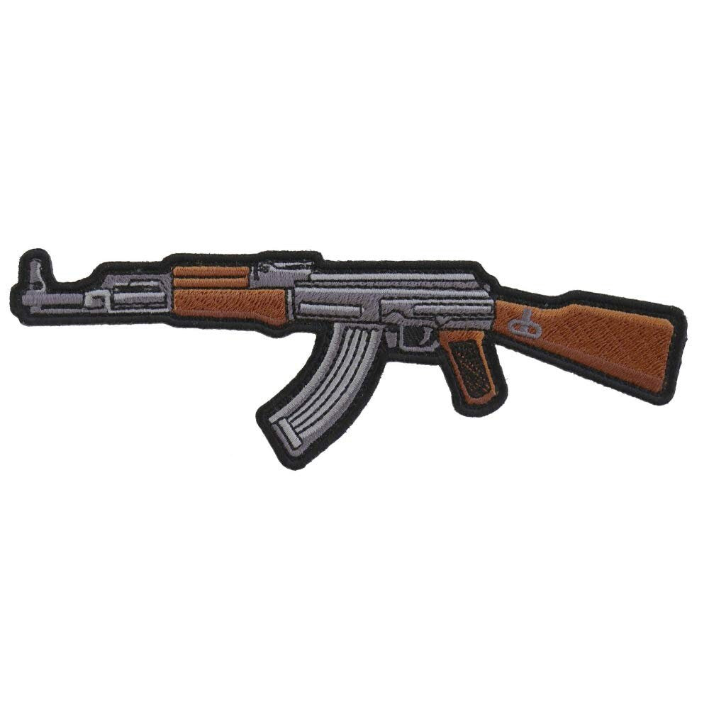 AK 47 Assault Rifle Automatic Gun Embroidered Patch Craft Supply