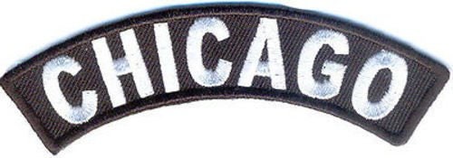 CHICAGO Rocker Biker Motorcycle Embroidered Patch Craft Supply
