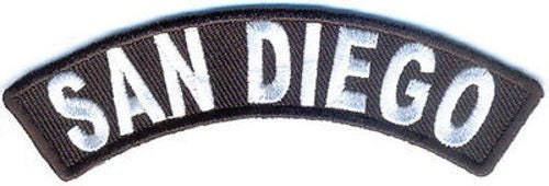 SAN DIEGO Rocker Biker Motorcycle Embroidered Patch Craft Supply