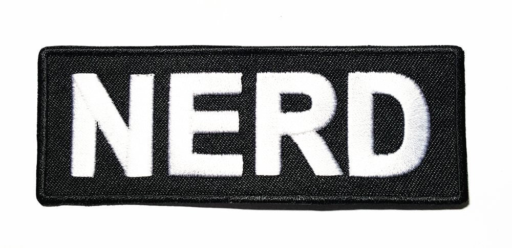 NERD Funny Biker Motorcycle Embroidered Patch Craft Supply