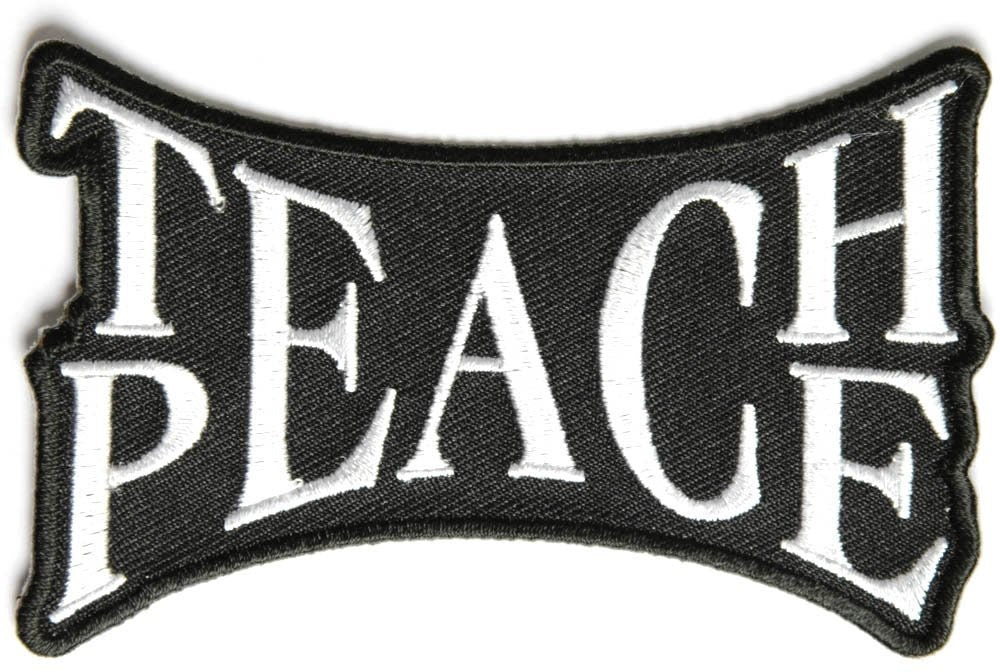 TEACH PEACE Biker Motorcycle Embroidered Patch Craft Supply
