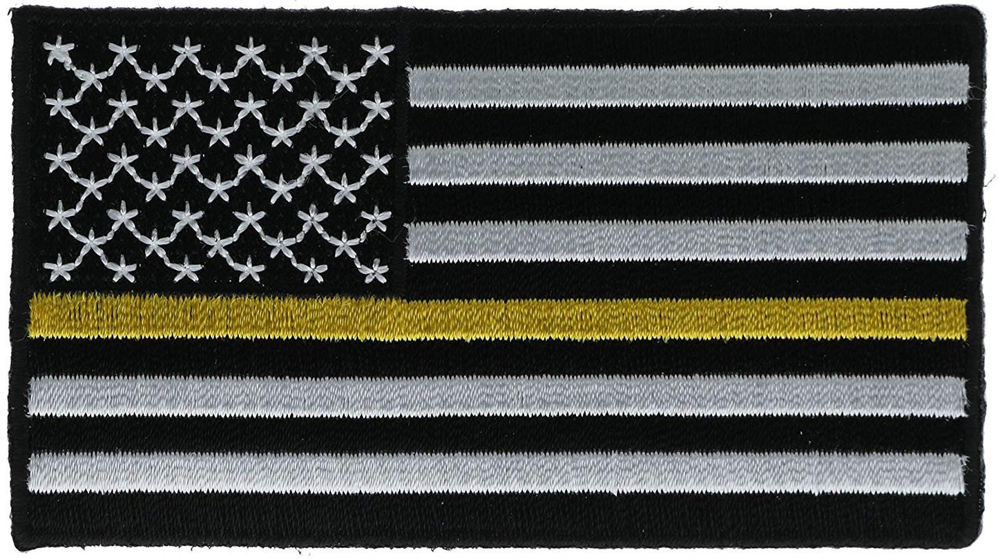 Subdued United States US Thin Gold YELLOW Line Stripe Flag DISPATCHER Patch Craft Supply