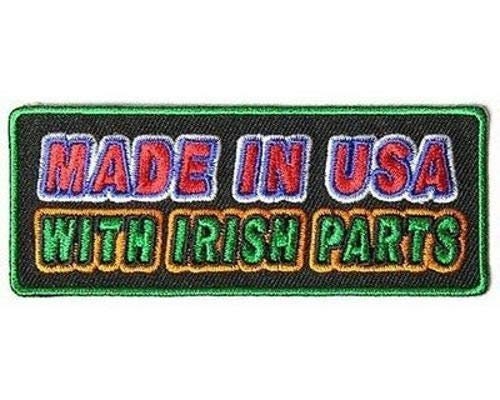MADE IN USA With Irish Parts Funny Biker Motorcycle Patch Craft Supply