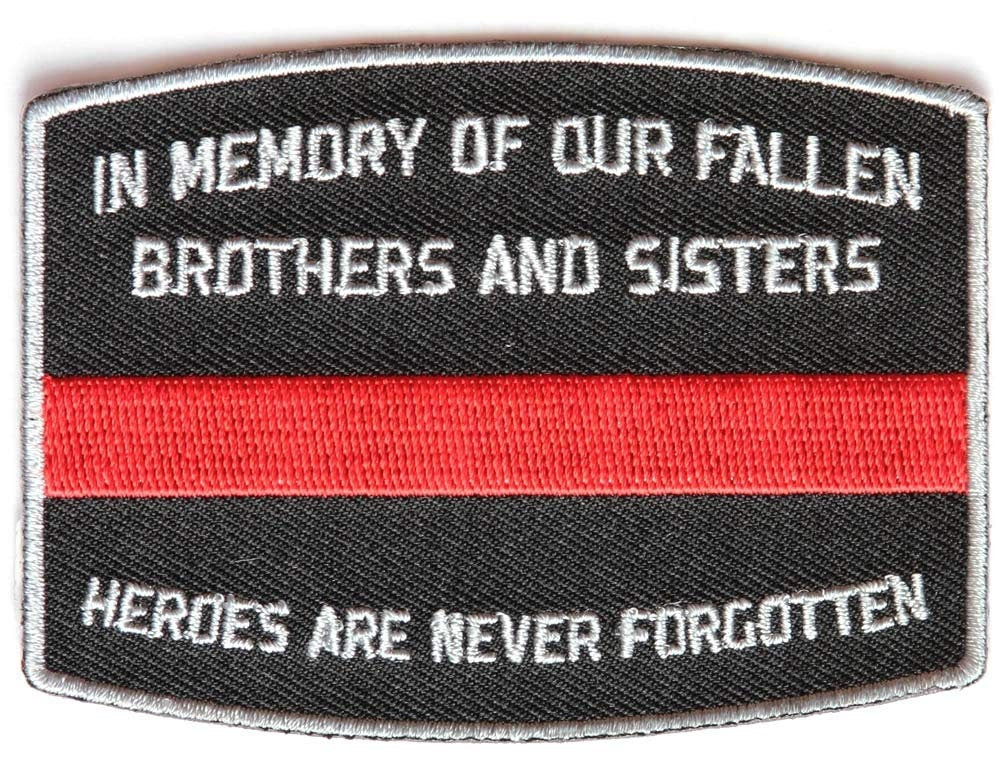 FALLEN FIREFIGHTER MEMORIAL Red Line Rescue Embroidered Patch