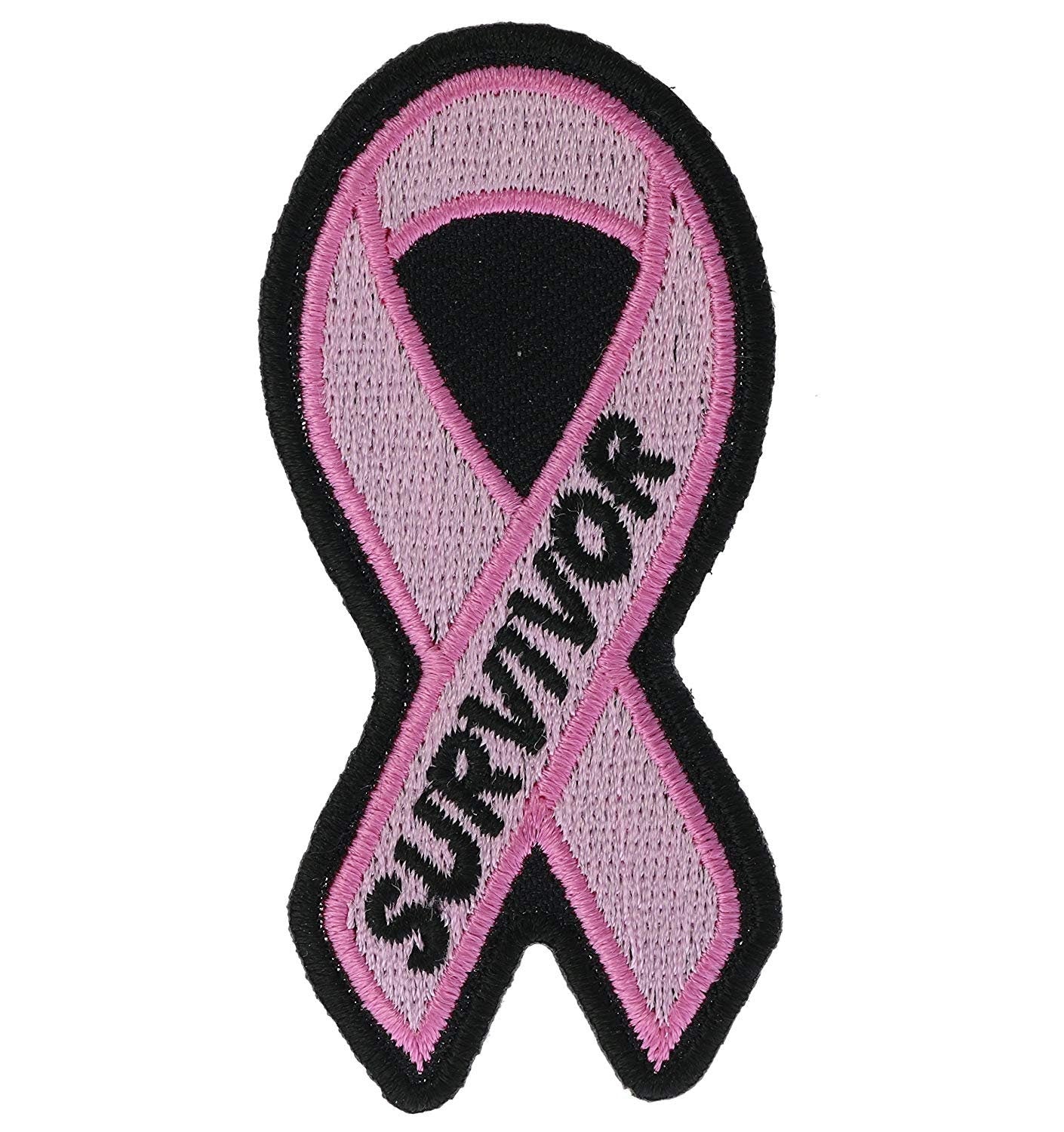 BREAST CANCER SURVIVOR Pink Ribbon Awareness Embroidered Patch Craft Supply