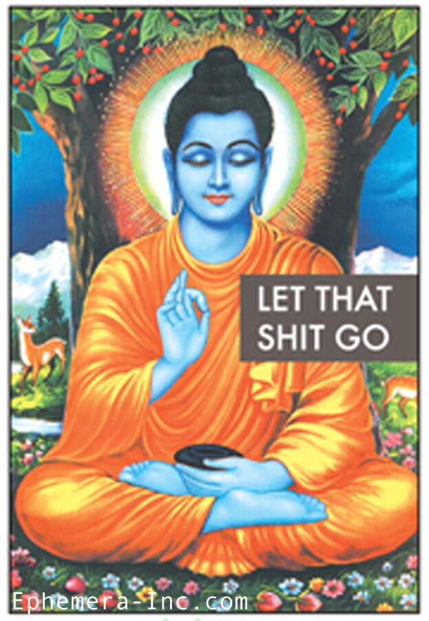 Let That Shit Go. (Buddha) Funny RECTANGLE MAGNET Craft Supply