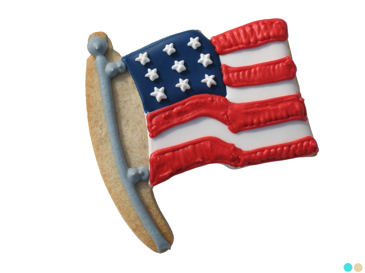 FLAG Cookie Cutter Metal 3.25 Inches - Stencil Fondant Patriotic July 4th Waiving Craft Supply