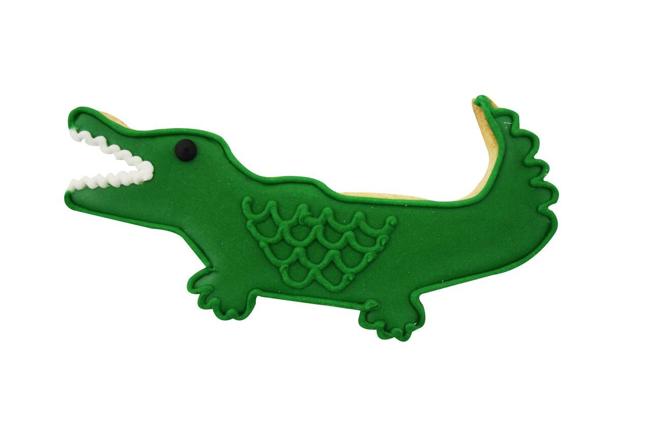 ALLIGATOR Cookie Cutter Metal 4.5 Inches - Stencil Fondant