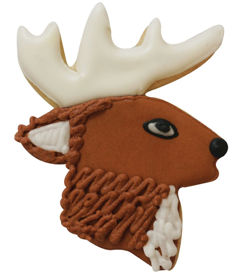 DEER HEAD Cookie Cutter Metal 4 Inches - Stencil Fondant Craft Supply