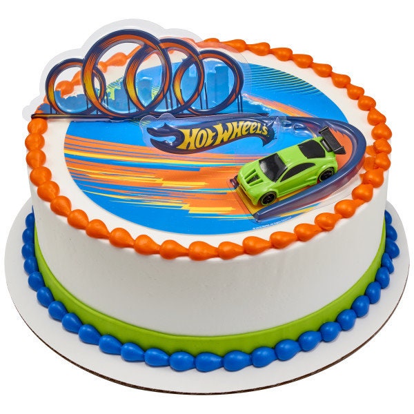 HOT WHEELS Drift Cake Topper Cake Decoration Decoset Birthday Craft Supply
