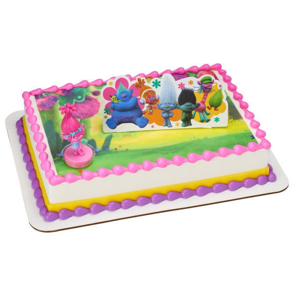 TROLLS Cake Topper Poppy Show Me A Smile Cake Decoration Decoset Birthday