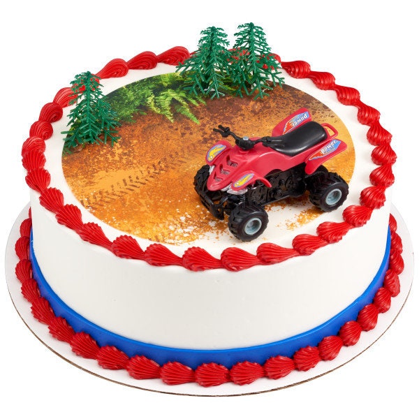 ATV 4 WHEELER Cake Topper All Terrain Vehicle Cake Decoration Birthday Decoset