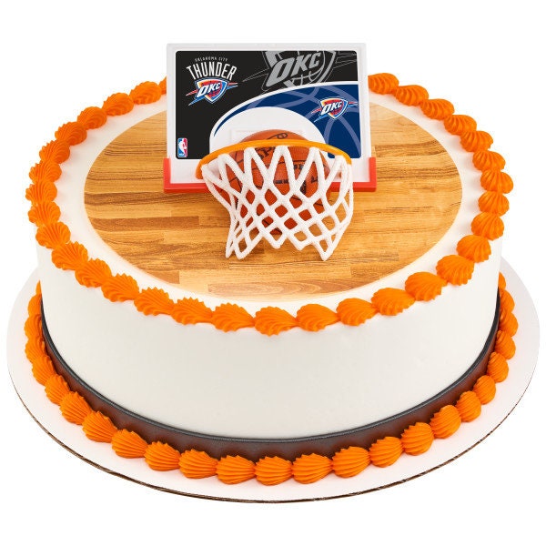 OKLAHOMA CITY THUNDER Cake Topper Nba Birthday Slam Dunk Team Cake Decoration Decoset Craft Supply