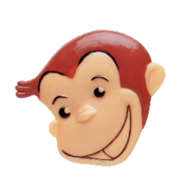 12 CURIOUS GEORGE Cupcake Rings Birthday Cake Toppers Party Decoration Picks