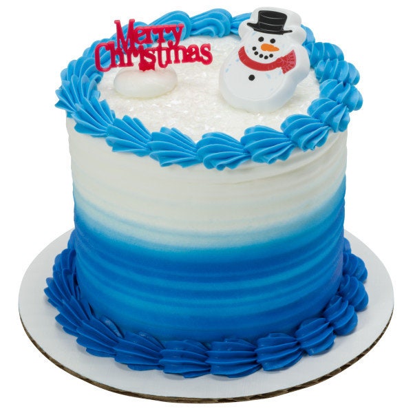 SNOWMAN Cupcake Rings (12) Claus Christmas Elf Holiday Winter Snow Favors Cake Toppers Party Decoration