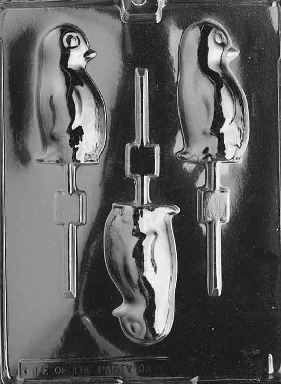 PENGUIN LOLLY Sucker Chocolate Candy Mold Craft Supply