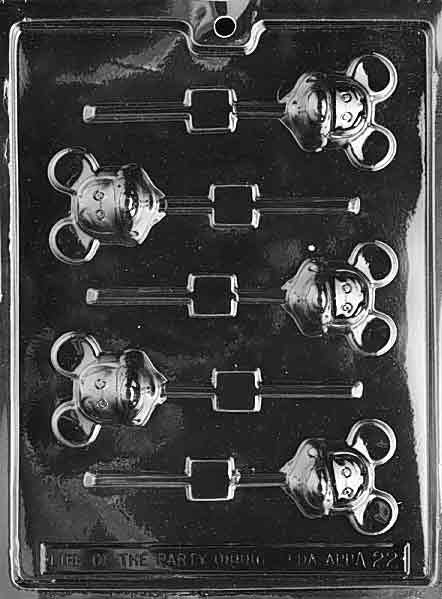 MICKEY LOLLY Mouse Sucker Chocolate Candy Mold