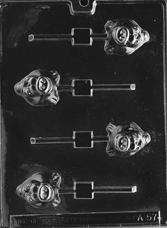 PIG HEAD LOLLY Animal Sucker Chocolate Candy Mold Craft Supply