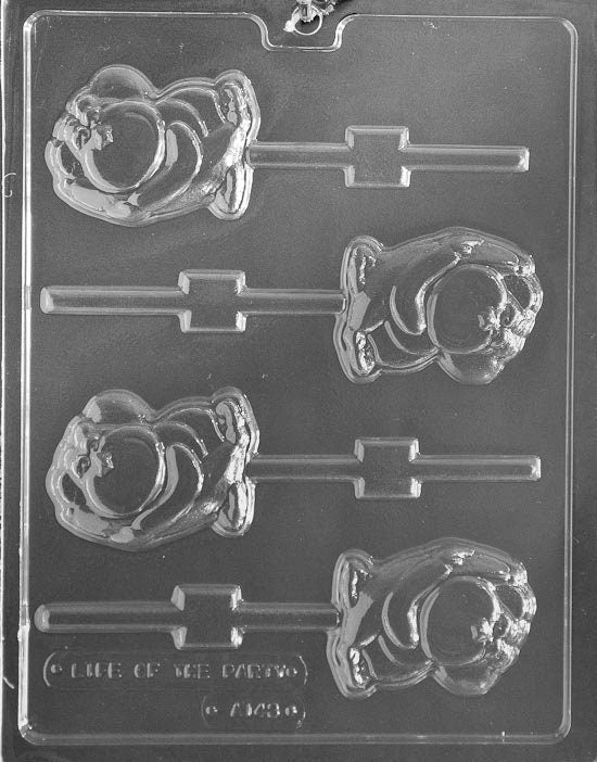 MONKEY HOLDING BANANA Lolly Animal Sucker Chocolate Candy Mold