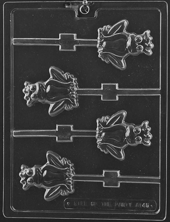 FROG PRINCE LOLLY Sucker Chocolate Candy Mold Craft Supply