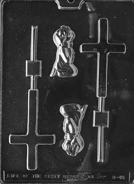 GIRL CHRISTENING LOLLY Baby Sucker Chocolate Candy Mold Craft Supply