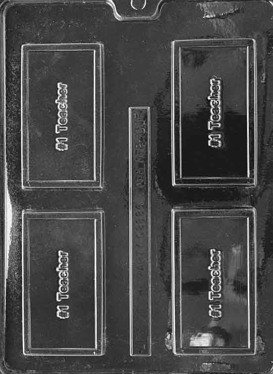 NUMBER 1 TEACHER Business Card Chocolate Candy Mold Craft Supply
