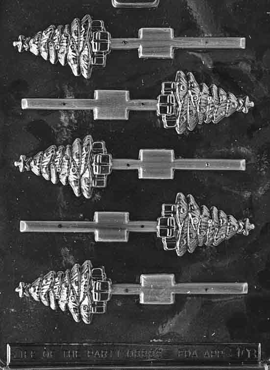 TREE WITH GIFTS Lolly Christmas Sucker Chocolate Candy Mold Craft Supply