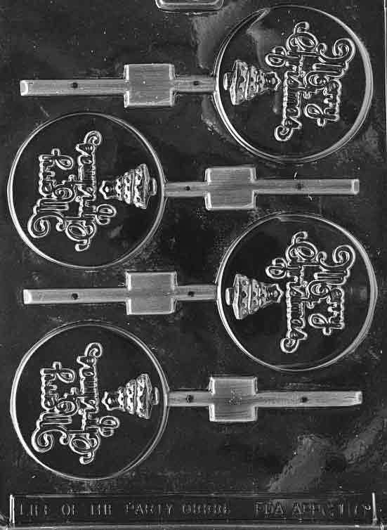 MERRY CHRISTMAS Lolly Christmas Sucker Chocolate Candy Mold
