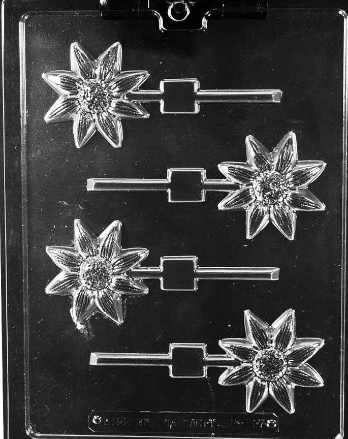 DAISY LOLLY Sucker Chocolate Candy Mold Craft Supply