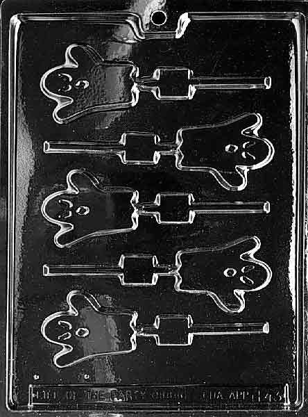 SMALL GHOST LOLLY Halloween Sucker Chocolate Candy Mold Craft Supply