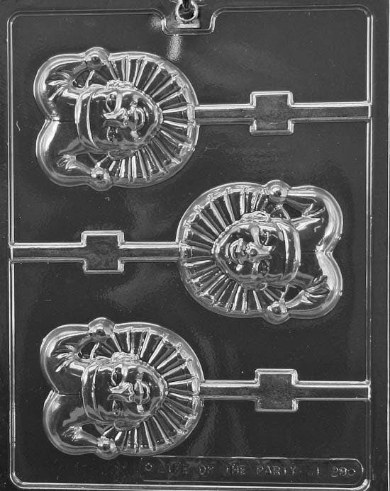 MARDI GRAS JESTER Lolly Sucker Chocolate Candy Mold Craft Supply
