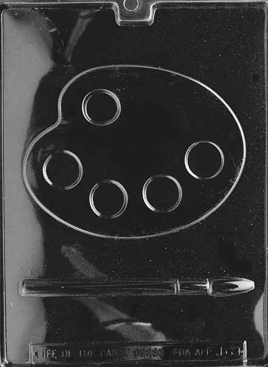 PALETTE And BRUSH PAINT Chocolate Candy Mold Craft Supply