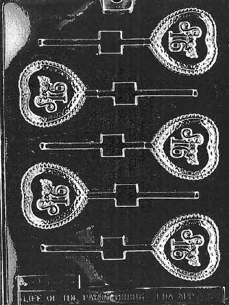 SWEET 16 LOLLY Sucker Chocolate Candy Mold Craft Supply