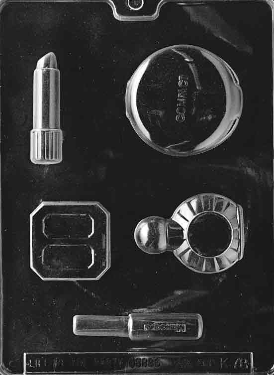 COSMETICS LIPSTICK MIRROR Chocolate Candy Mold Craft Supply