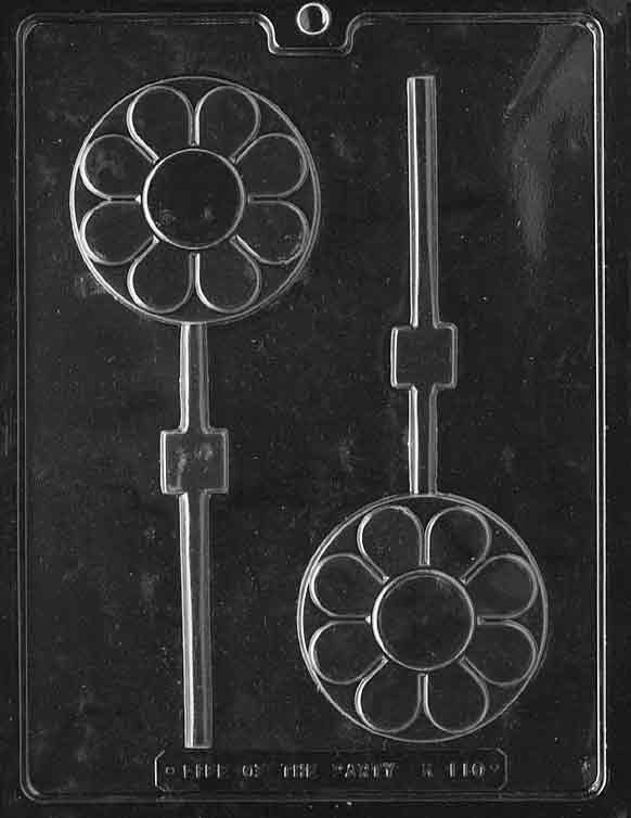 ROUND DISC FLOWER Lolly Sucker Chocolate Candy Mold Craft Supply