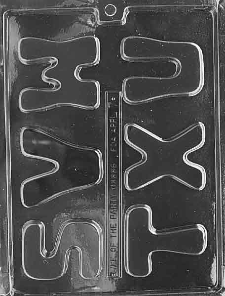 LETTERS - S, T, U, V, W, X Chocolate Candy Mold Craft Supply