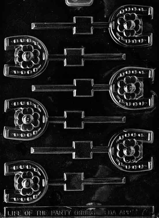 HORSESHOE LOLLY Sucker Chocolate Candy Mold Craft Supply