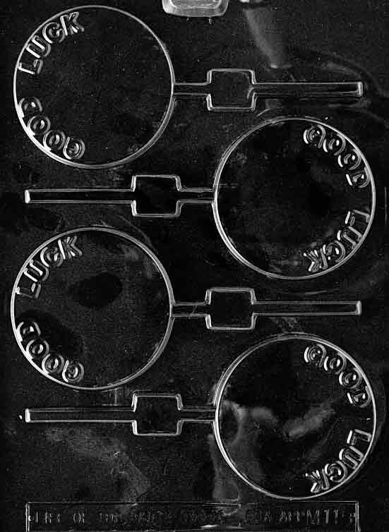 GOOD LUCK LOLLY Sucker Chocolate Candy Mold Craft Supply